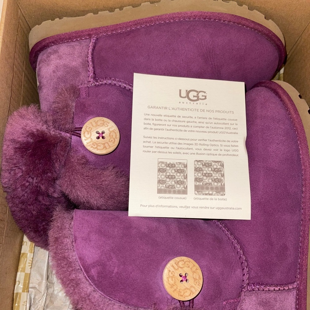 UGG Bailey Button Suede Water-Repellent Boots